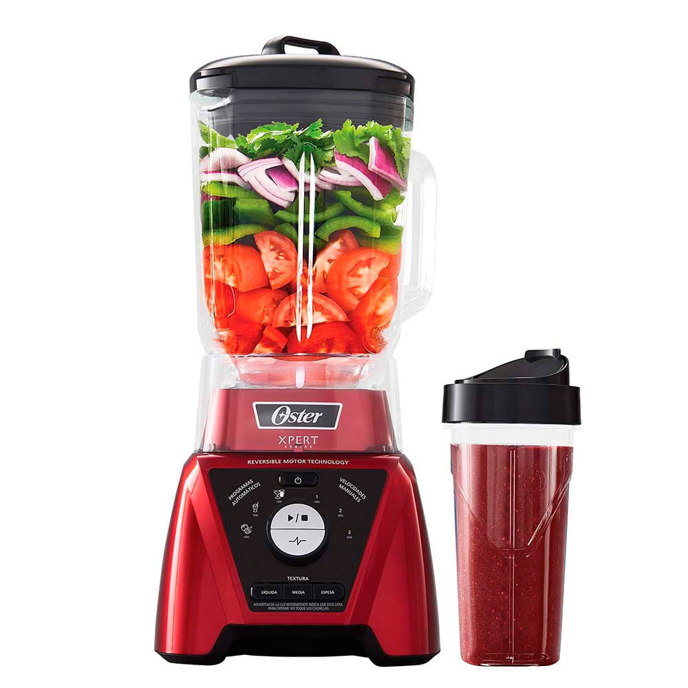 Licuadora Xpert Series roja con un vaso Blend N Go  Oster BLST3BRPG