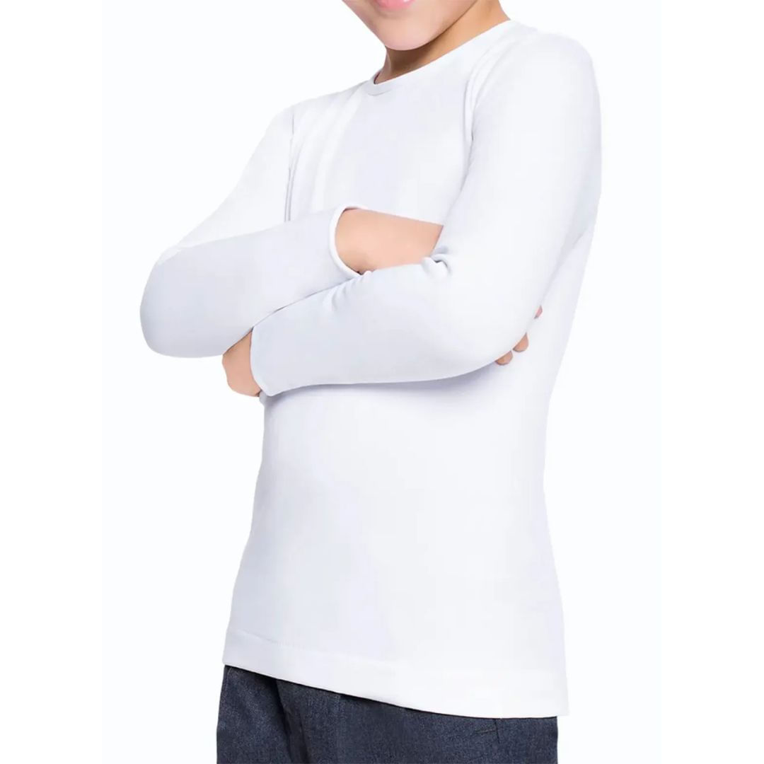 Polos Calentadores Para Niños Unisex blanco de 2 a 5 años