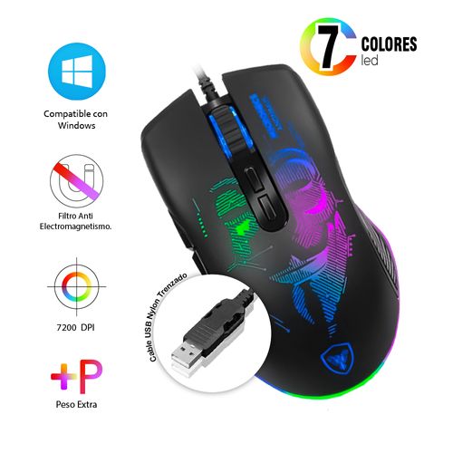 Mouse Gamer Anonimus MIC GM859 Negro