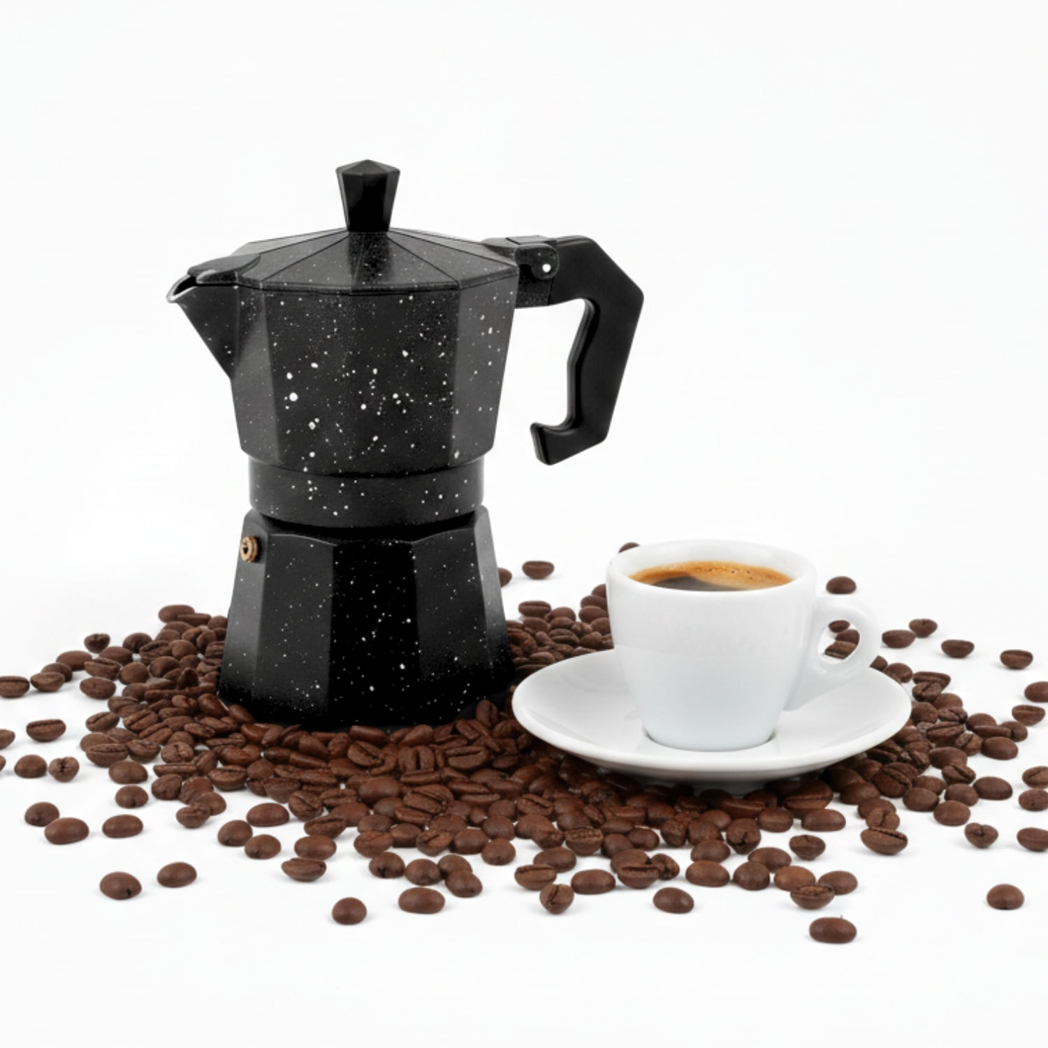 Cafetera Moka Italiana Espresso De 3 Tazas - 150ml Color Negro