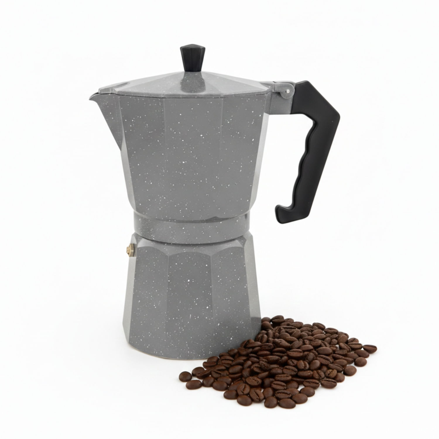 Cafetera Italiana Moka de 12 tazas Color Plomo