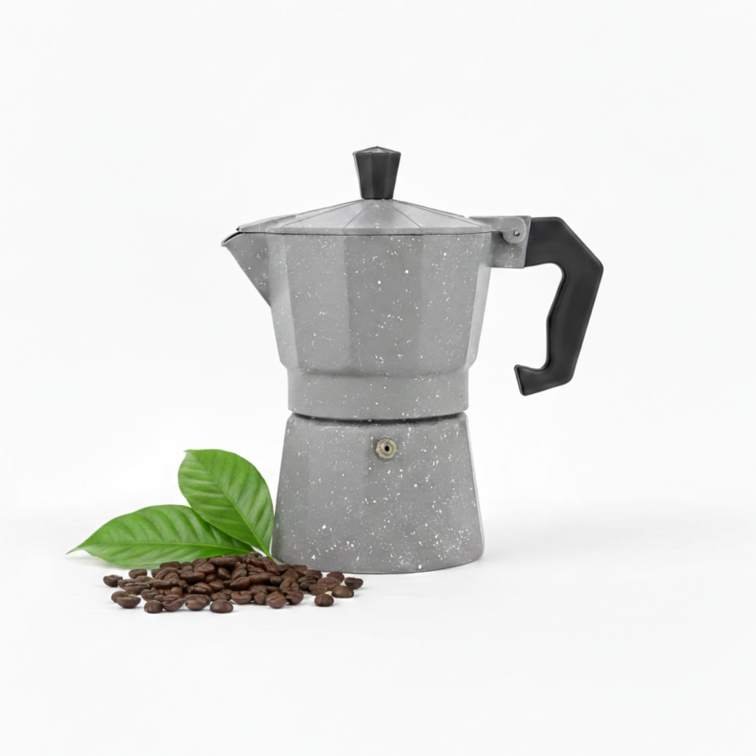 Cafetera Moka Italiana Espresso De 3 Tazas - 150ml Color Gris