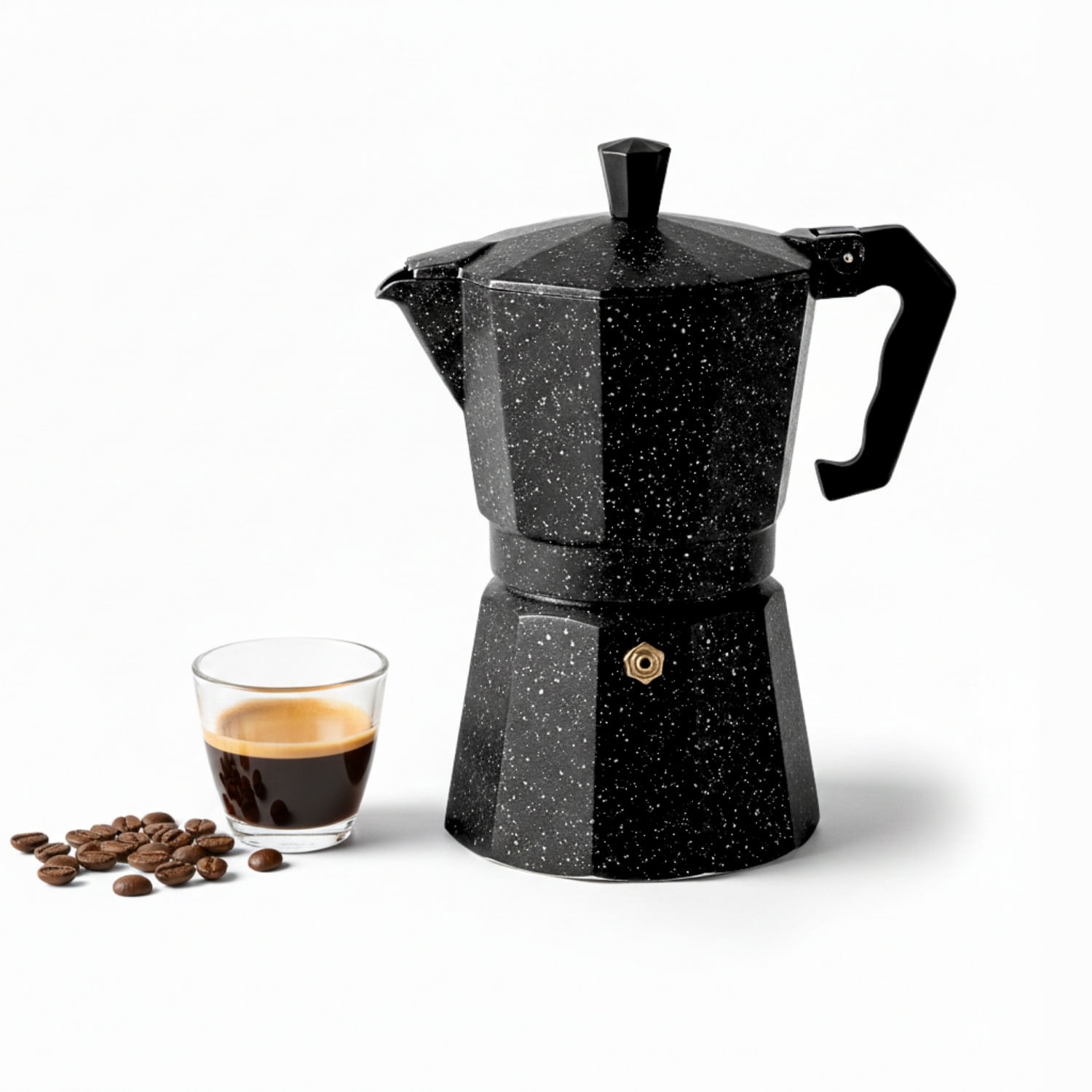 Cafetera Italiana Moka de 6 tazas Color Negro de 300ml