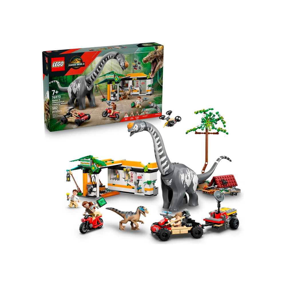LEGO Jurassic World Raptor Titanosaurus Track Mission 76973