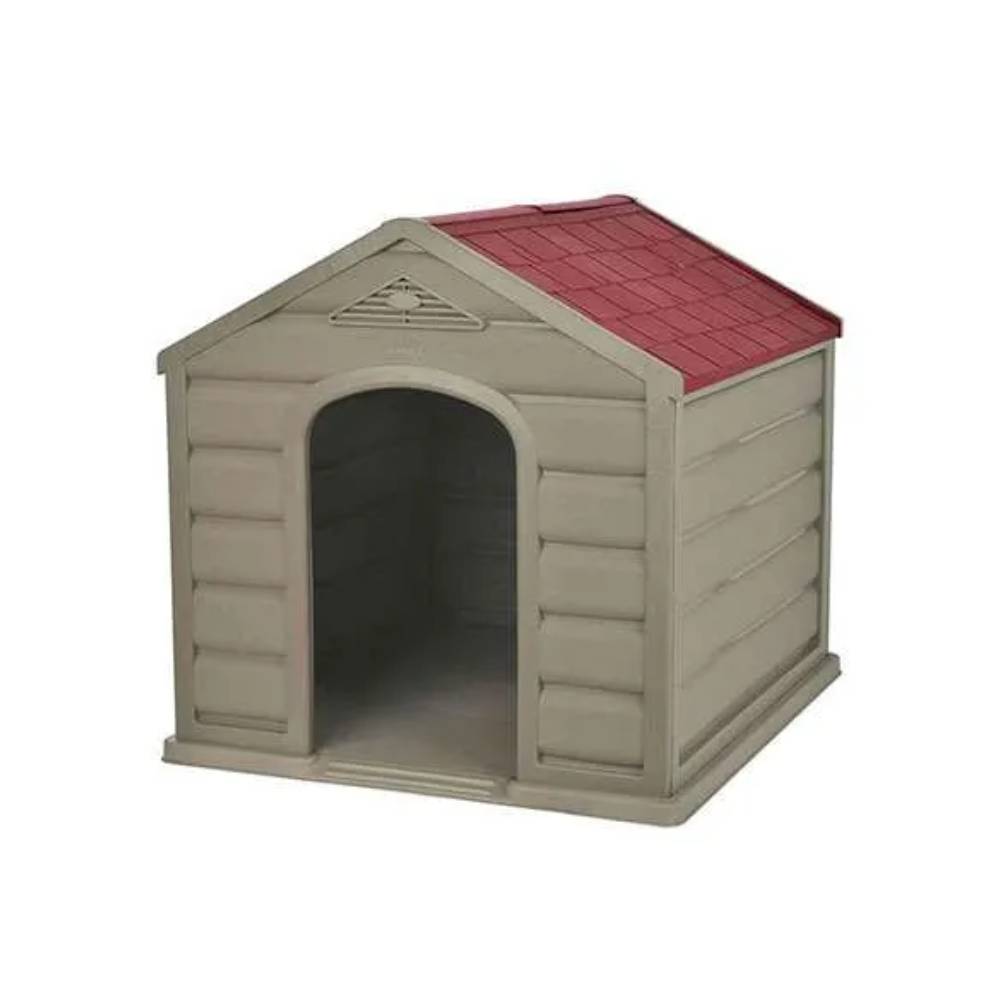 Casa Para Perro Pequeña Taupe C/Rojo df 026852 - EYH