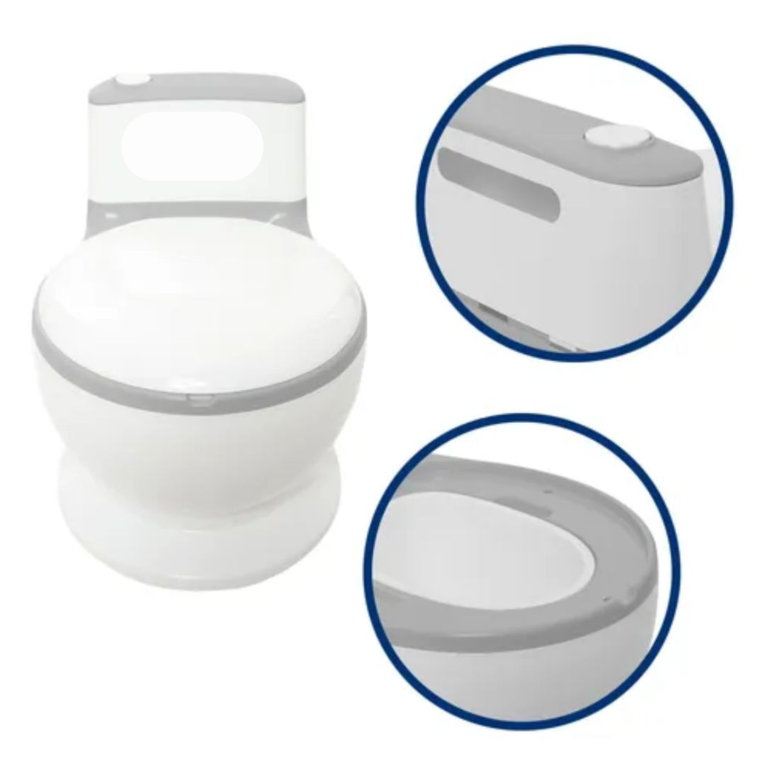 INODORO BACIN DE ENTRENAMIENTO MUSICAL PARA NIÑOS GRIS