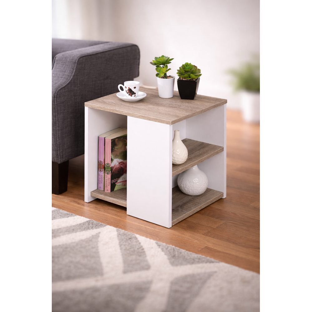 Velador Zino Color Blanco\Coñac TU MESITA