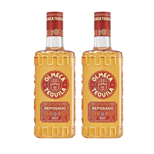 Pack Tequila Reposado OLMECA ALTOS Botella 1L x 2un