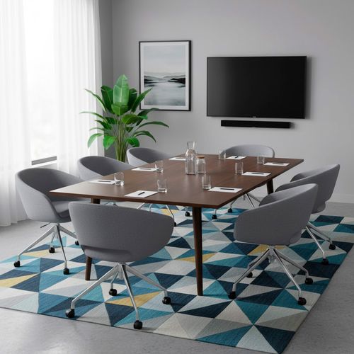 Poltrona Giratoria Bow Acolchada Color Gris Ofideas