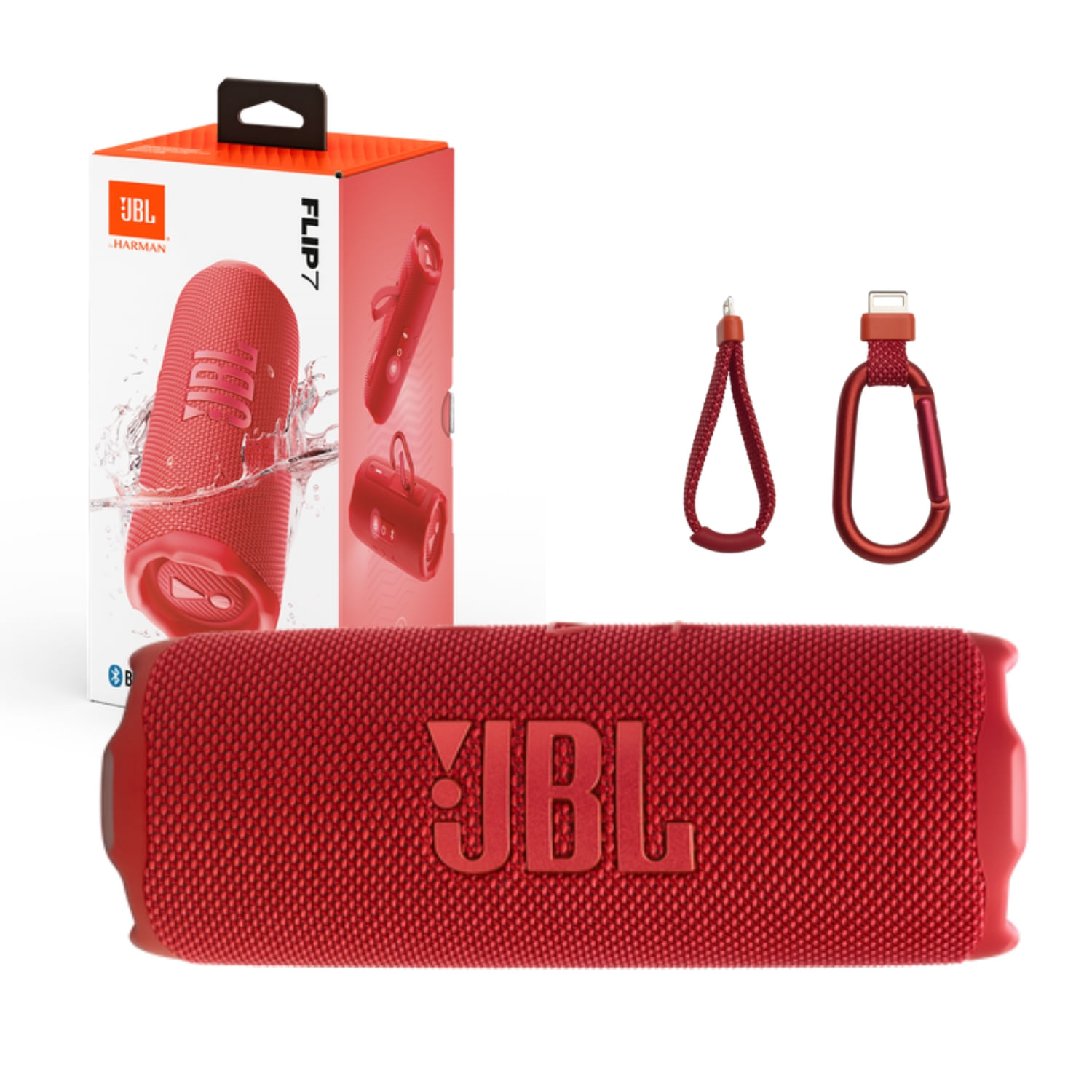 Parlante Bluetooth Portátil JBL Flip 7 Rojo con AI Sound Boost