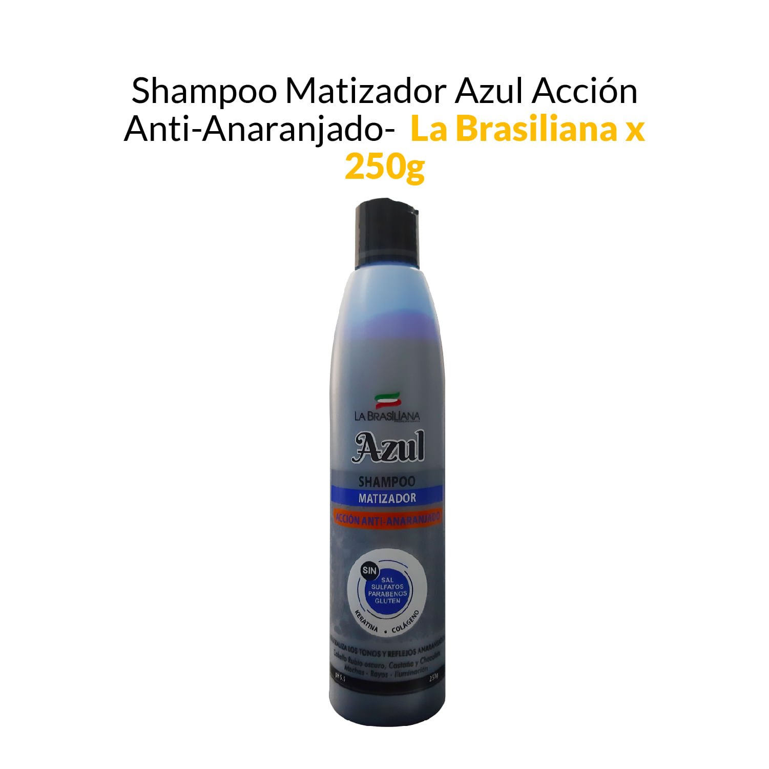 Shampoo Matizador Azul Acción Anti-Anaranjado 250g