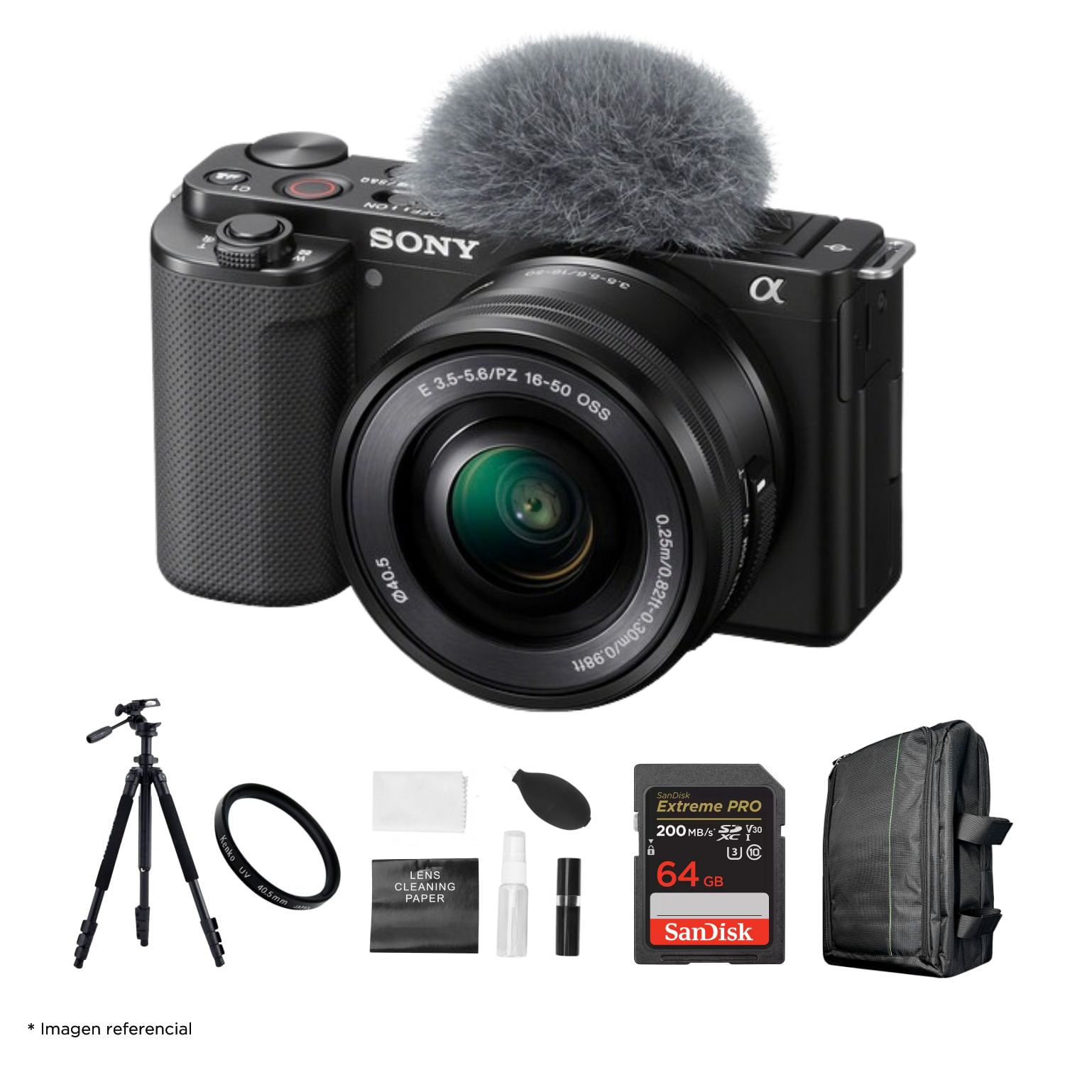 Cámara Sony ZV-E10 II Mirrorless + Lente 16-50mm II + Kit Ultimate