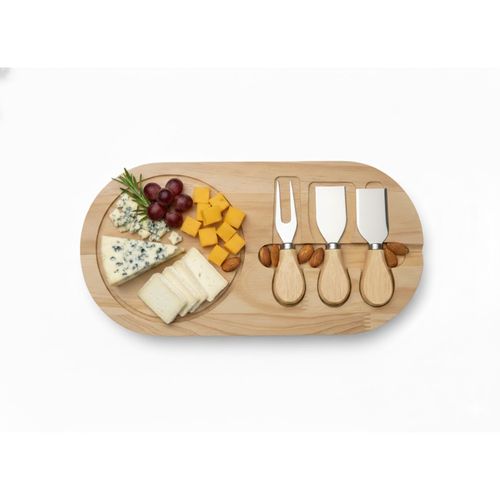 Tabla De Quesos Gourmet Con Cuchillos Set De Regalo