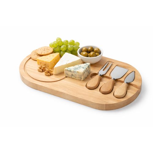 Tabla De Piqueo Madera Natural Con Utensilios Premium