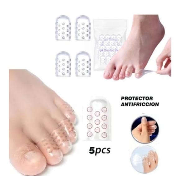 set de 5 protectores de silicona transpirable para dedos