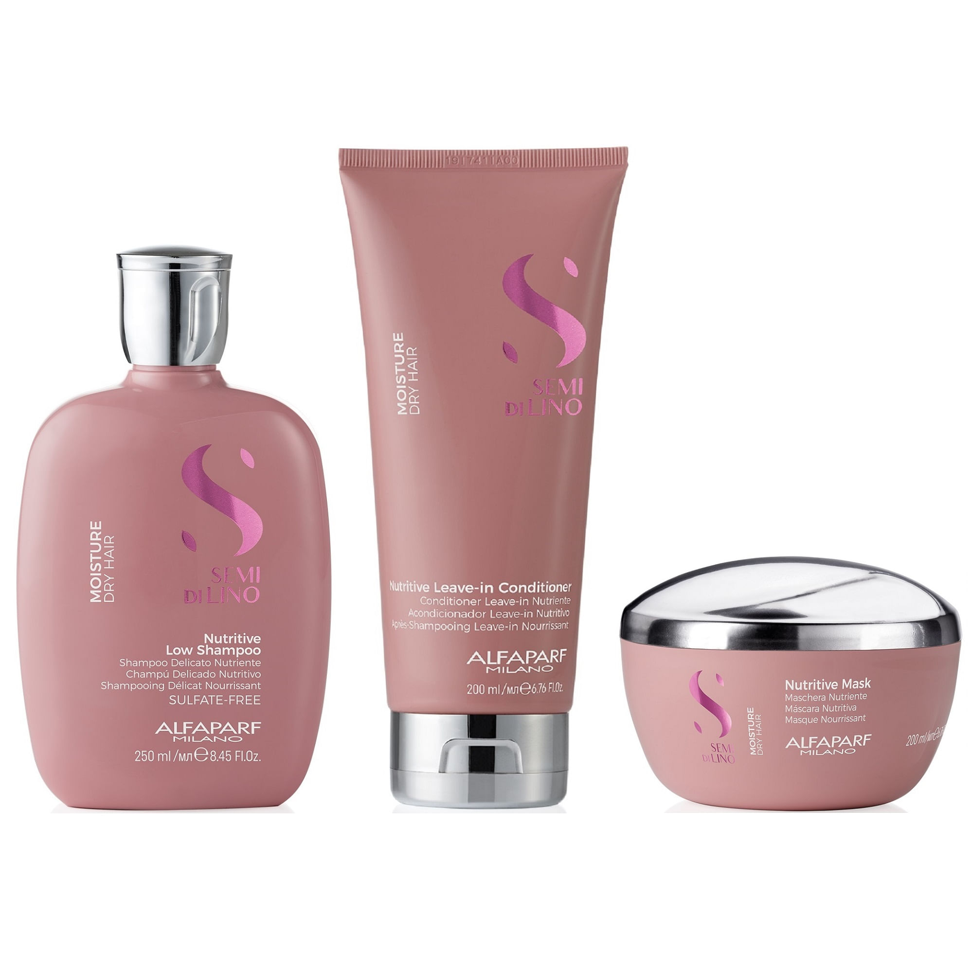 Shampoo Nutritivo 250ml + Acondicionador+ Mascarilla Alfaparf Moisture