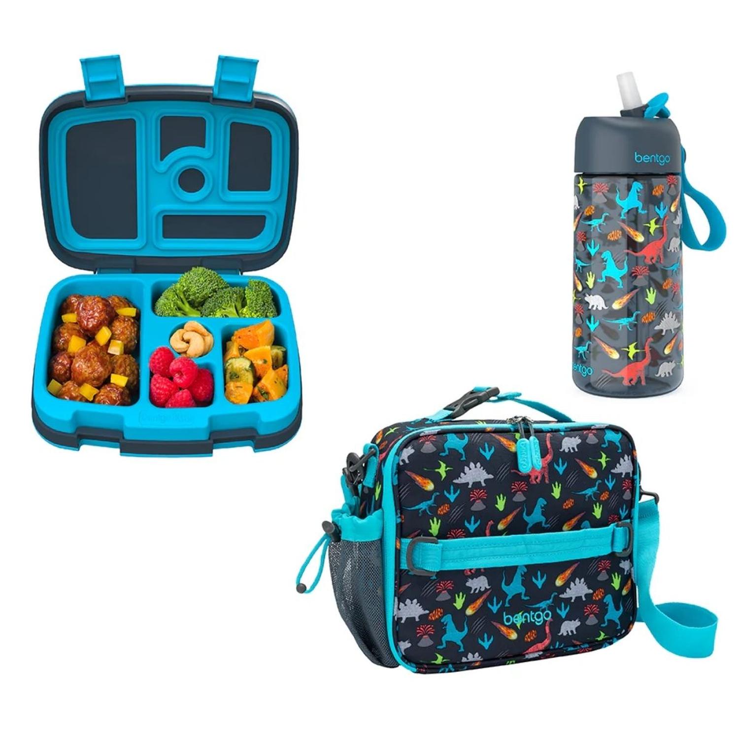 Set Bentgo Lonchera, Porta Lonchera y Tomatodo - Dinosaurio
