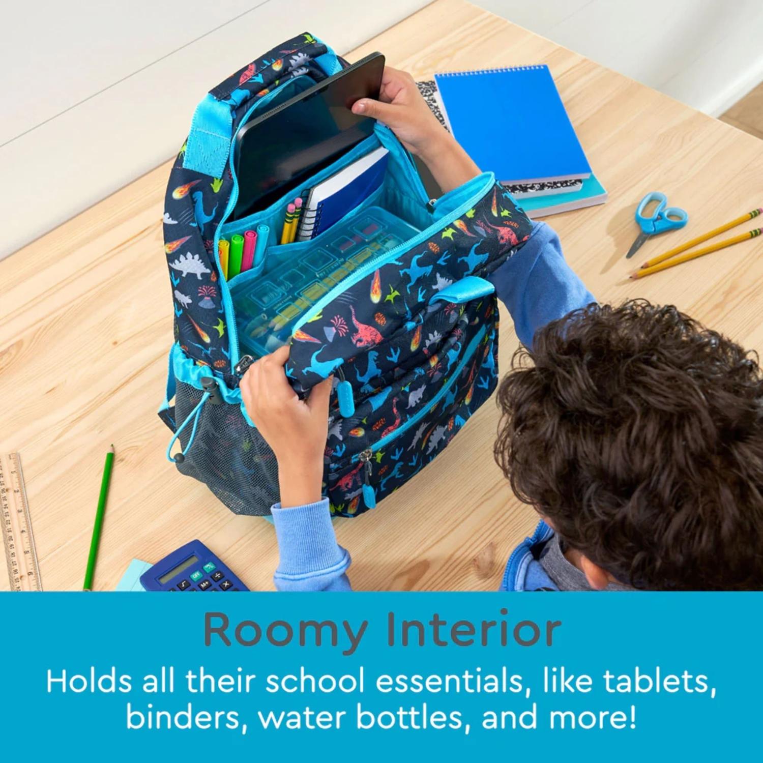 Set Bentgo Mochila Escolar, Lonchera, Porta Lonchera y Tomatodo - Dinosaurio