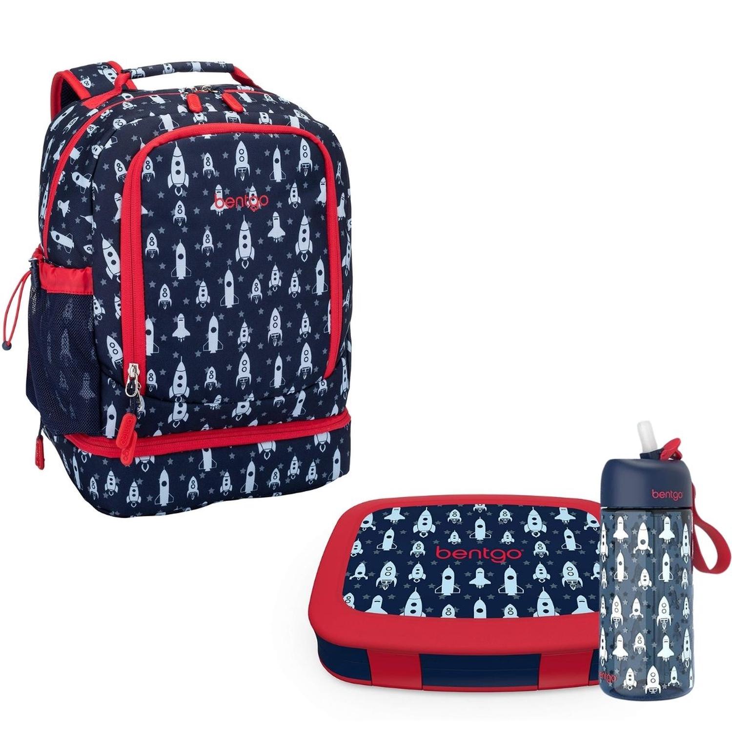 Set Bentgo Mochila 2 en 1, Lonchera y Tomatodo - Cohetes