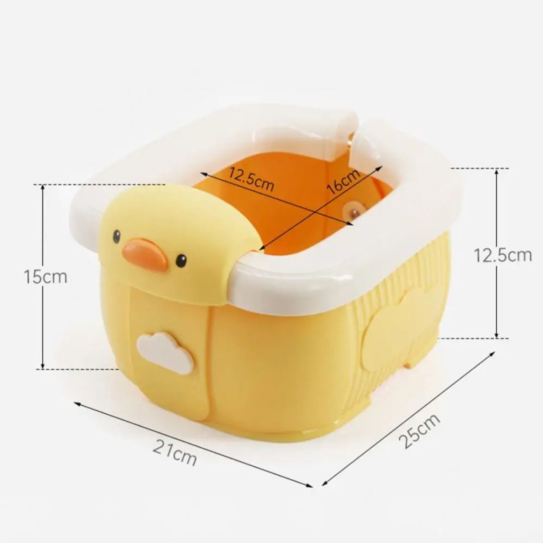 Bacín / urinario / inodoro / asiento portátil plegable  color amarillo