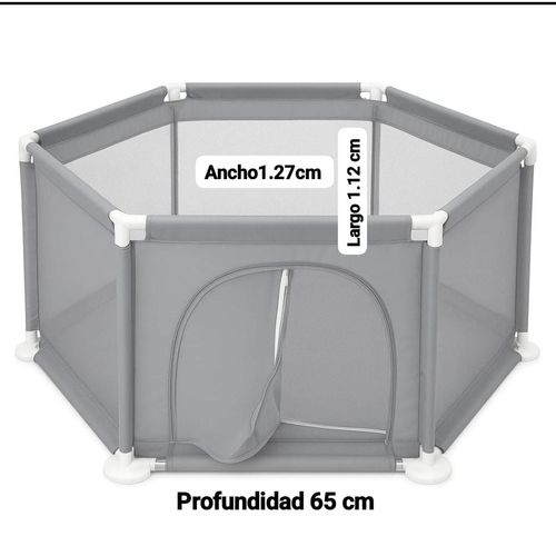 Corral De Juegos Hexagonal Para Bebés Niños Infantil gris