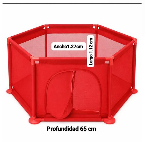 Corral De Juegos Hexagonal Para Bebés Niños Infantil rojo