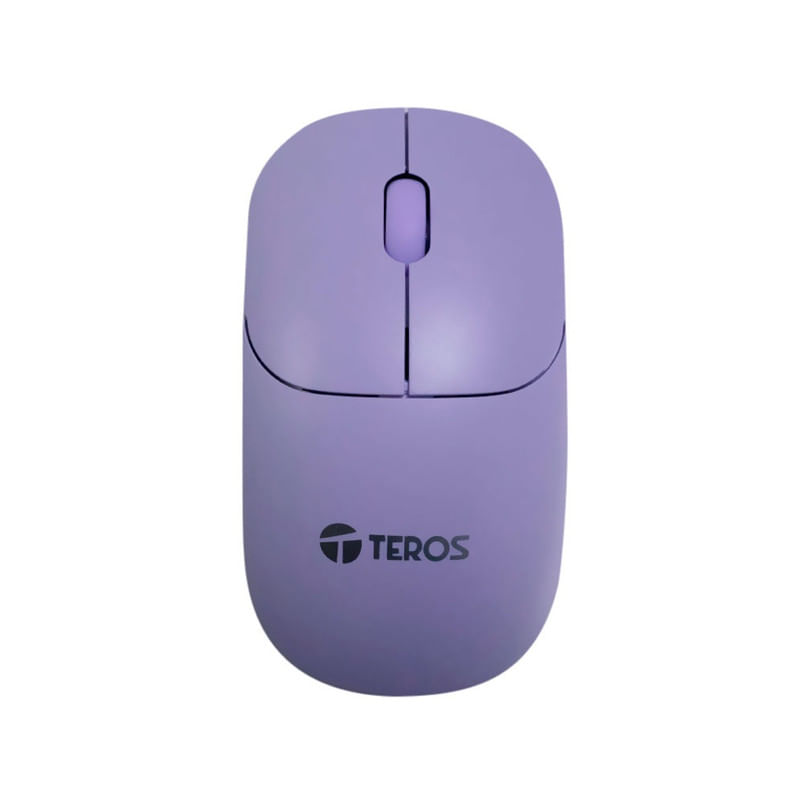 Mouse Inalámbrico TEROS TE-1219S 1000DPI receptor USB 3 Botones Morado