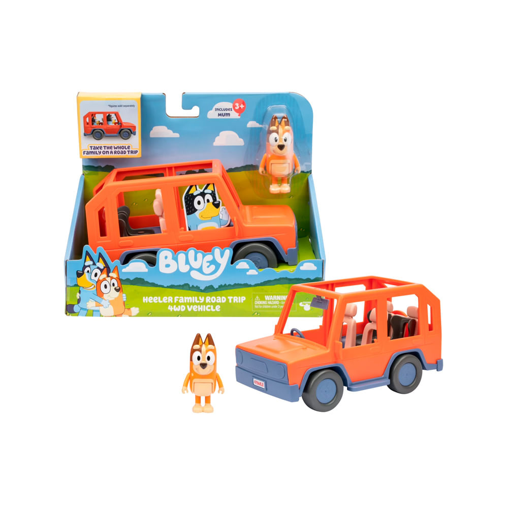 Bluey Family Road Trip Play Vehicle Chilli Fits 4 Bluey