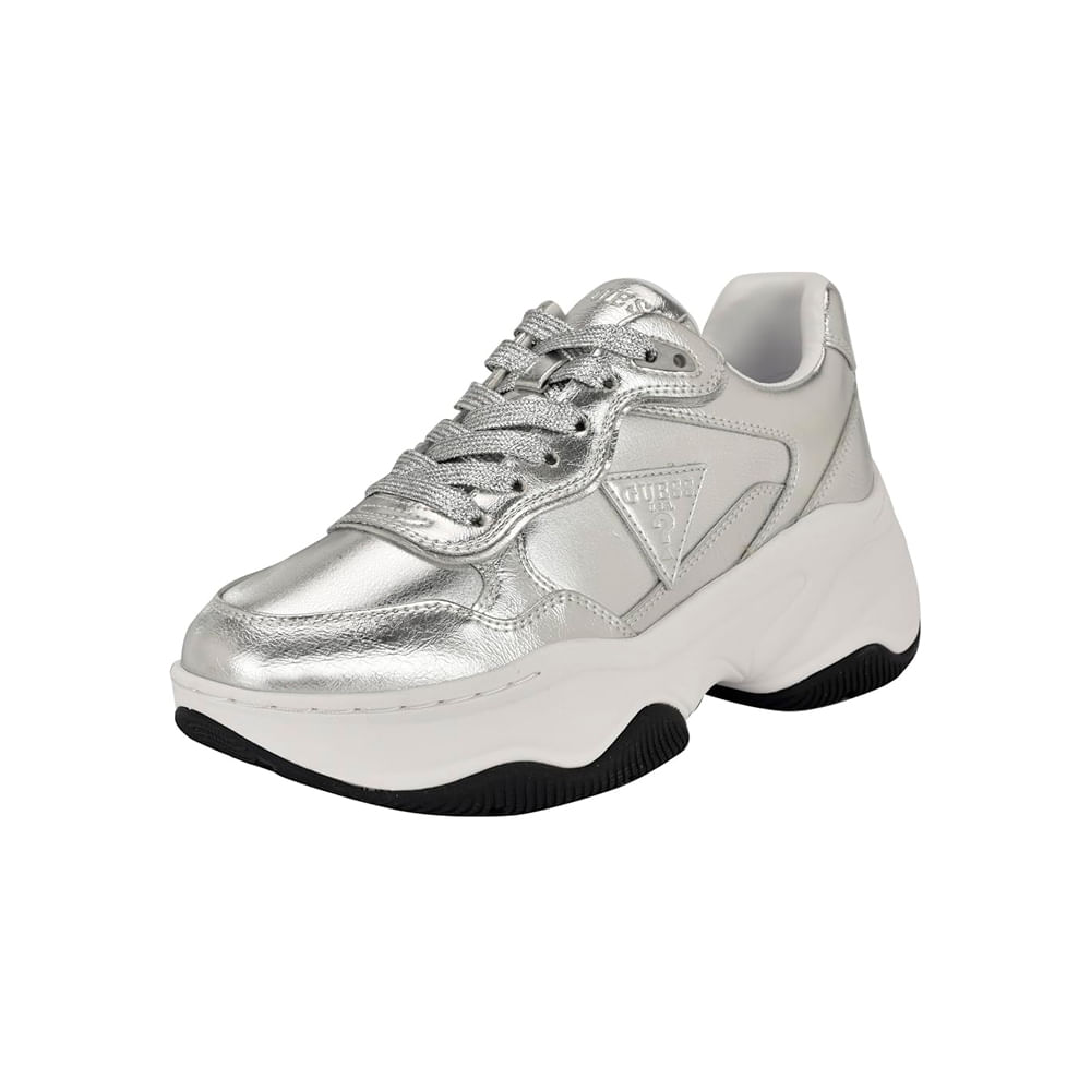 Zapatilla GUESS Dama Happy Silver Talla 6