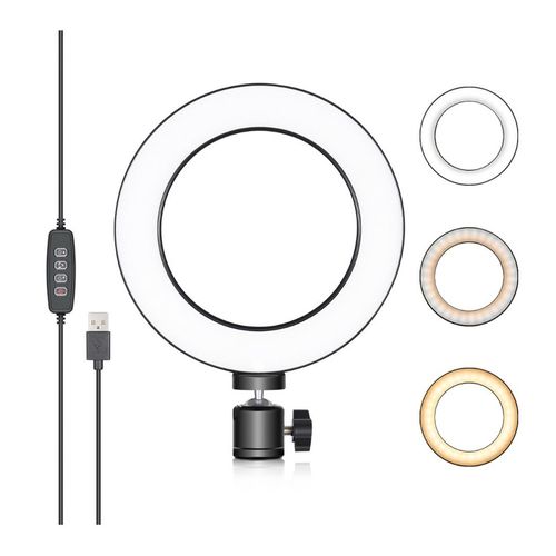ARO DE LUZ LED 16 CM PARA SELFIES FOTOS VIDEOS