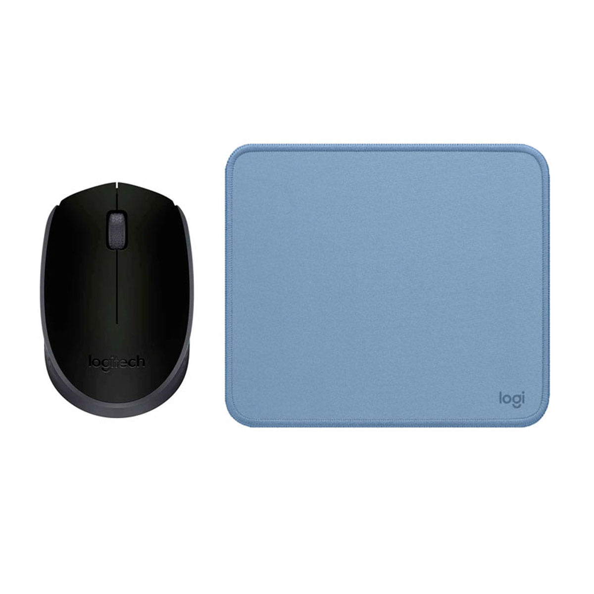 COMBO LOGITECH MOUSE M170 NEGRO PAD MOUSE AZUL