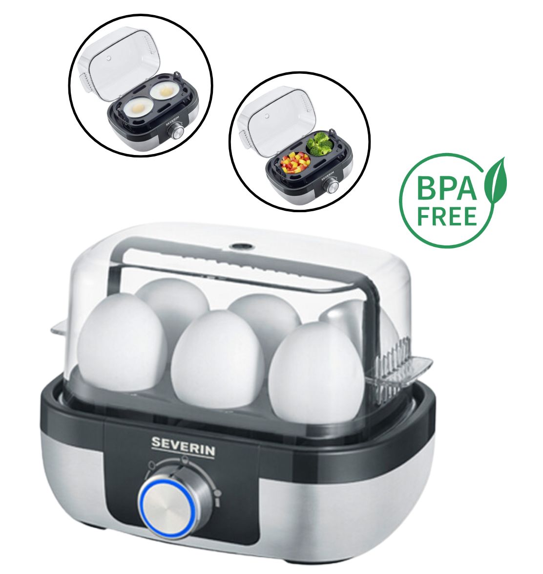 HERVIDOR DE HUEVOS PREMIUM BPA FREE EK 3169