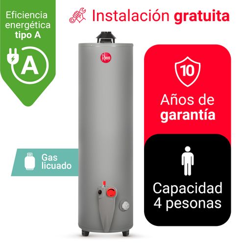 TERMOTANQUE 114L RHEEM GAS DE BALÓN (GLP)