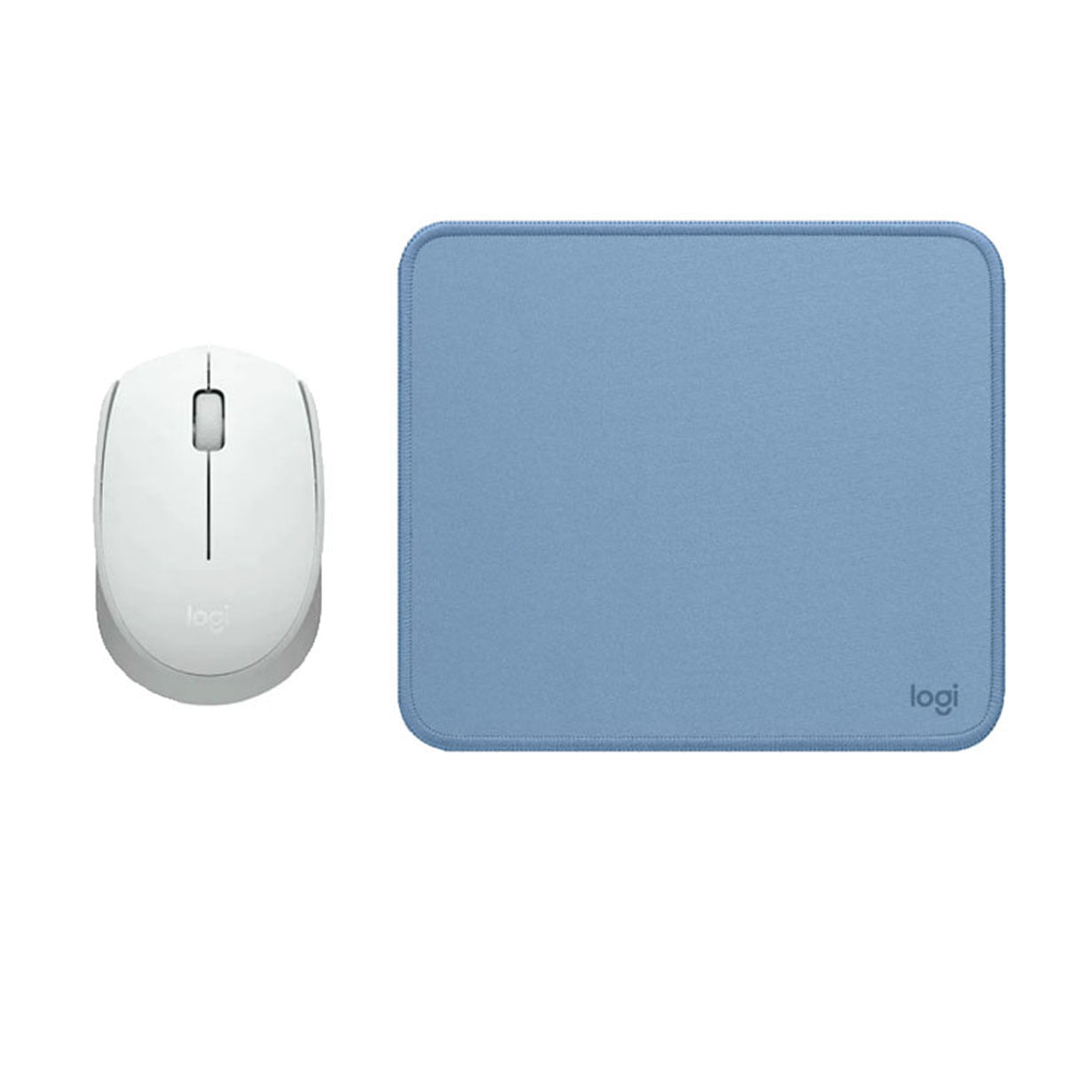 COMBO LOGITECH MOUSE M170 BLANCO PAD MOUSE AZUL