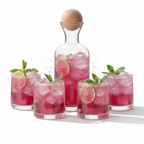 Set 7 Piezas - Jarra Y Vasos De Diseño Moderno Francis