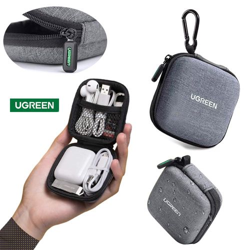Estuche Funda UGREEN Portatil Para Audifonos Cables Eva Gris