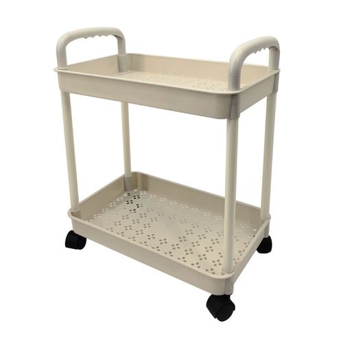 Carrito Organizador 2 Niveles Plástico Blanco