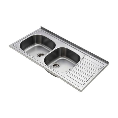 Lavadero Acero 120x50cm con escurridor 2 pozas Teka