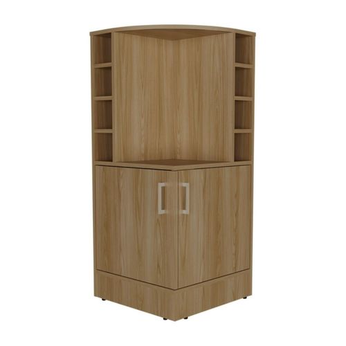 Bar Bajo Esquinero Jakes 2 Puertas Melamina Fresno Tuhome