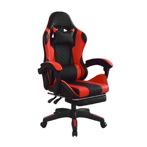 Silla Gamer con reposapiés Byd Negro/Rojo Bonno