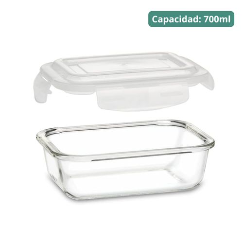 Taper de Vidrio Hermético Rectangular 700ml