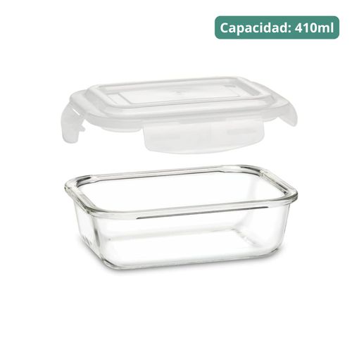 Taper de Vidrio Hermético Rectangular 410ml