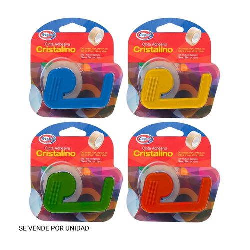 Cinta Cristalino con dispensador 19mmx23m Pegafan