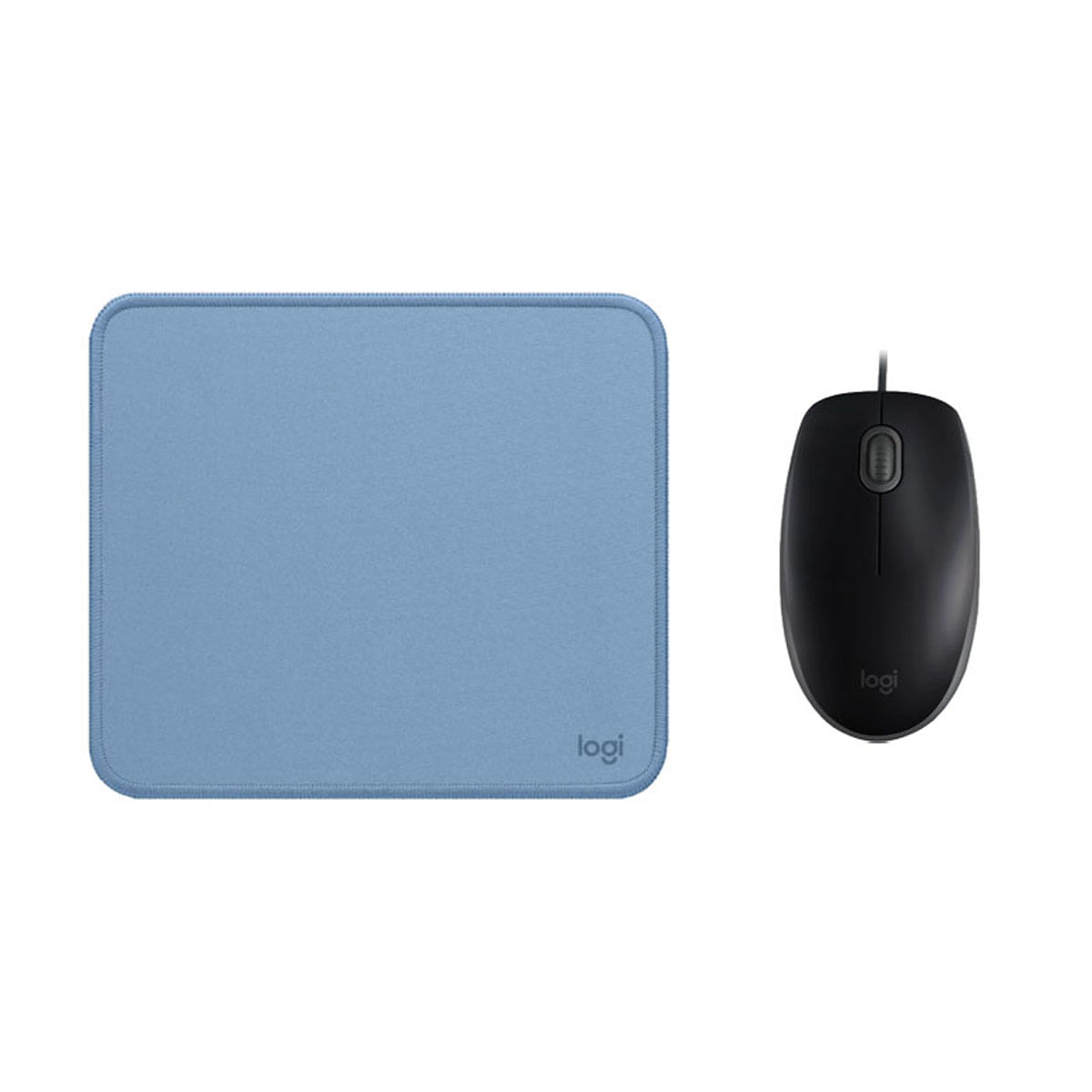COMBO LOGITECH MOUSE M110 Y PAD MOUSE 200x230 AZUL