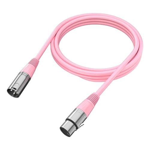 Fifine - Cable de Audio L9C XLR de Macho a Hembra de 1.8 metros - Pink
