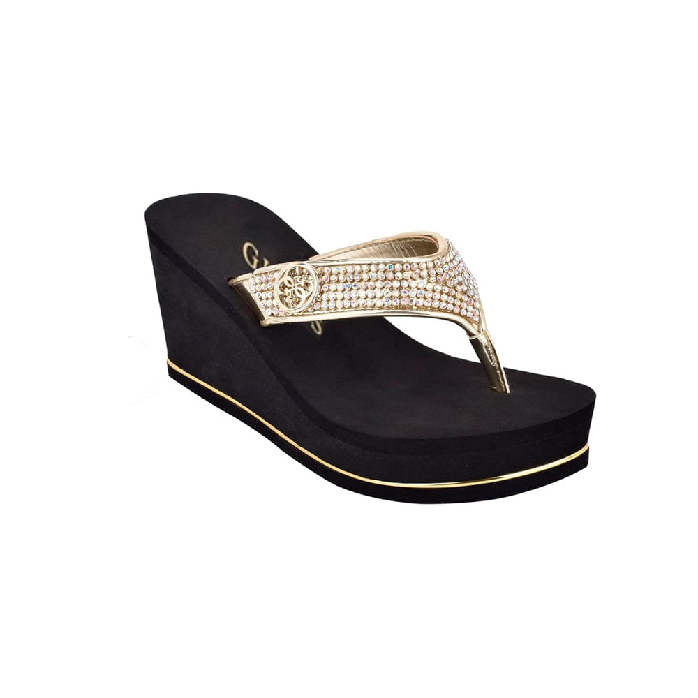 Sandalia GUESS Sarraly Dama Gold Talla 6