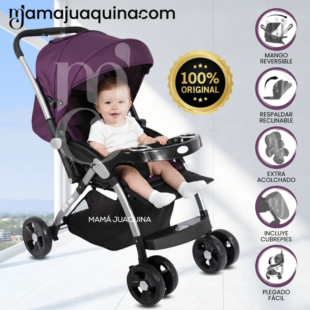 Coche Cuna de Lujo «JAZZ» Morado