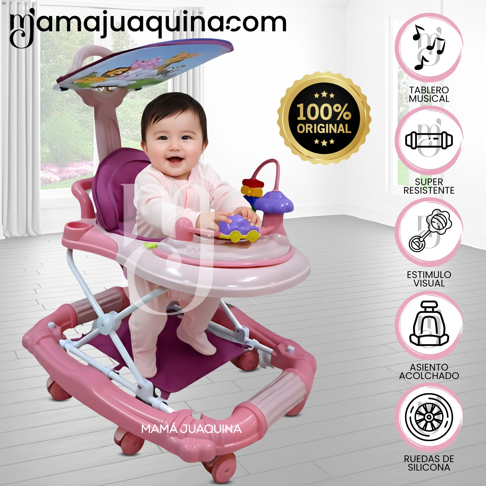 Andador Para Bebé «FIRST WALK» Rosa