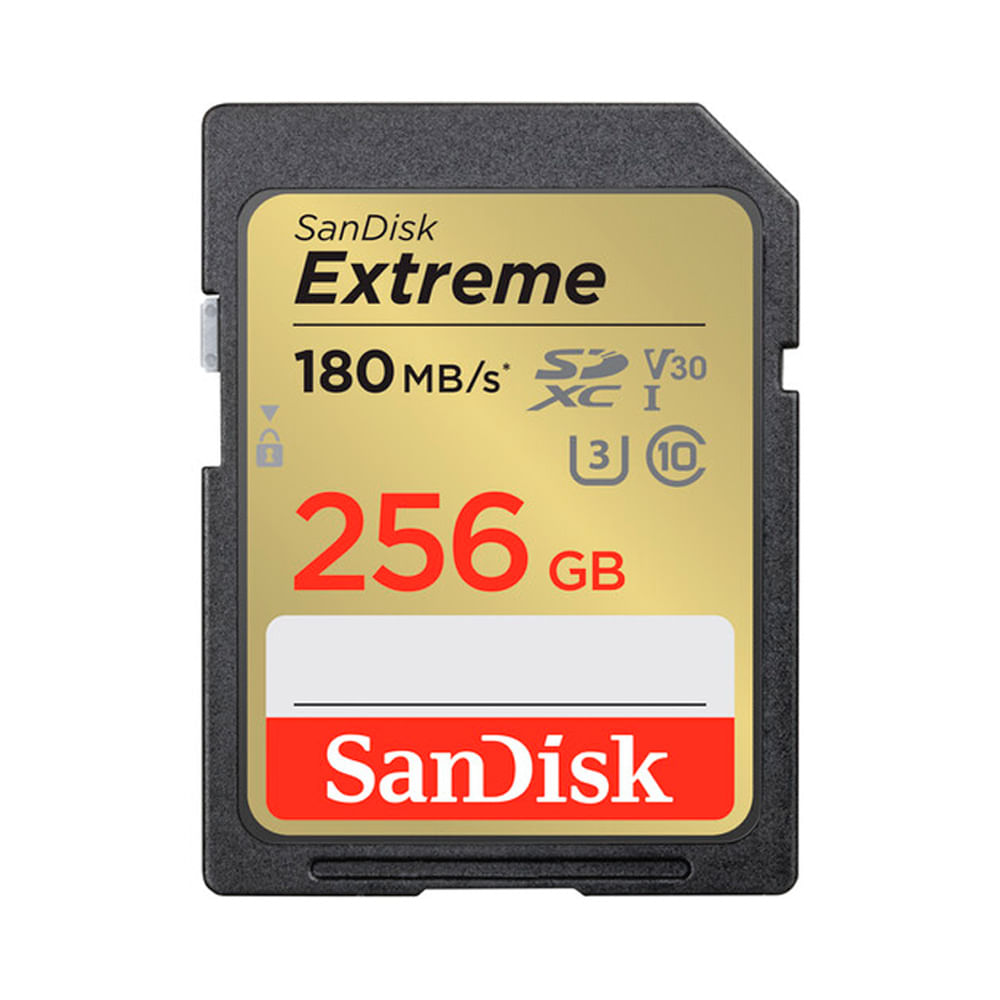 Memoria SD Sandisk 256GB - R180mb - W130mb - Extreme