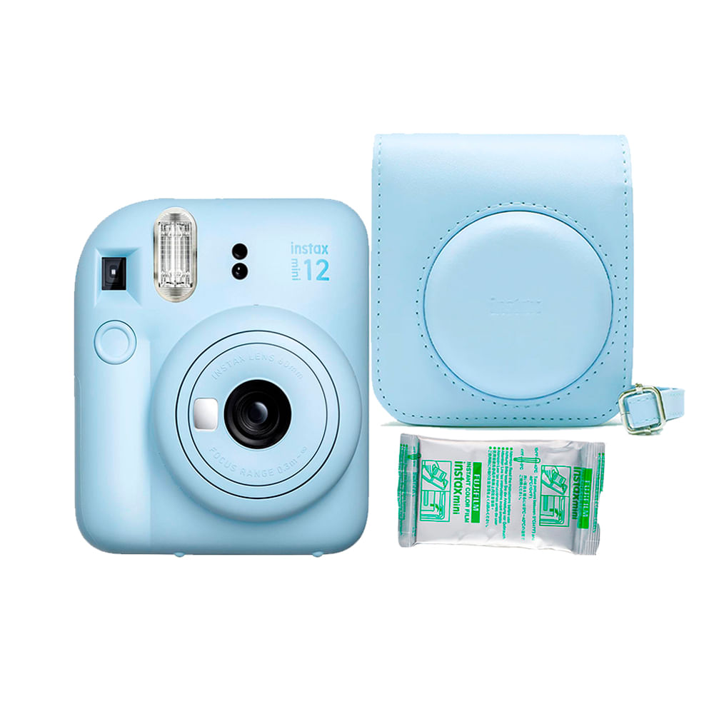 Camara Fujifilm Instax Mini 12 Azul Pastel +Estuche 12 +Pelix10